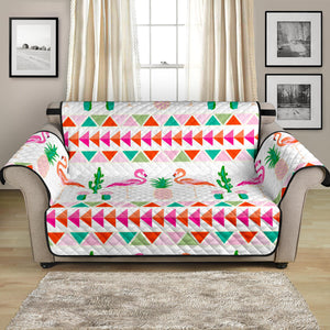 Flamingo Pattern Loveseat Couch Cover Protector