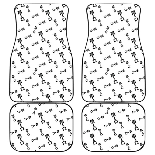 Engine Piston Random Pattern Print Design 04 Front and Back Car Mats