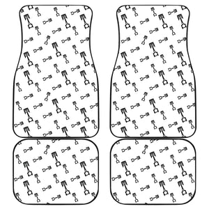 Engine Piston Random Pattern Print Design 04 Front and Back Car Mats