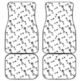 Engine Piston Random Pattern Print Design 04 Front and Back Car Mats