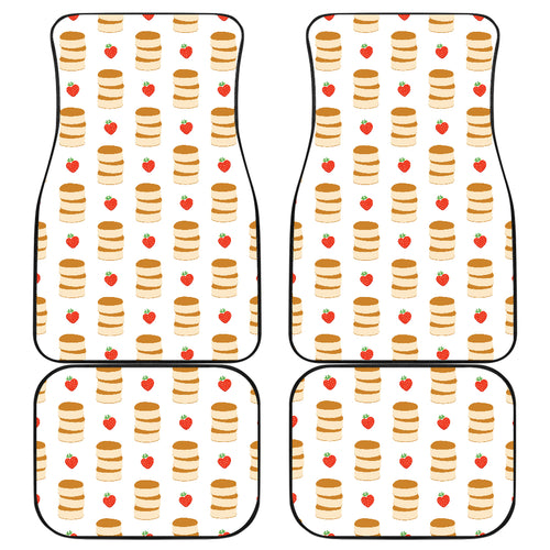 Pancake Pattern Print Design 02 Front and Back Car Mats