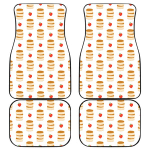 Pancake Pattern Print Design 02 Front and Back Car Mats