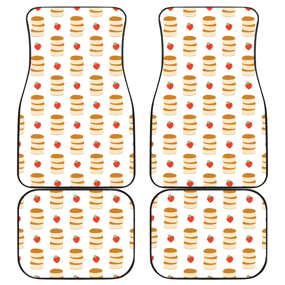 Pancake Pattern Print Design 02 Front and Back Car Mats