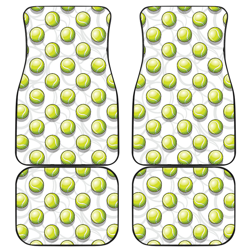 Tennis Pattern Print Design 05 Front and Back Car Mats