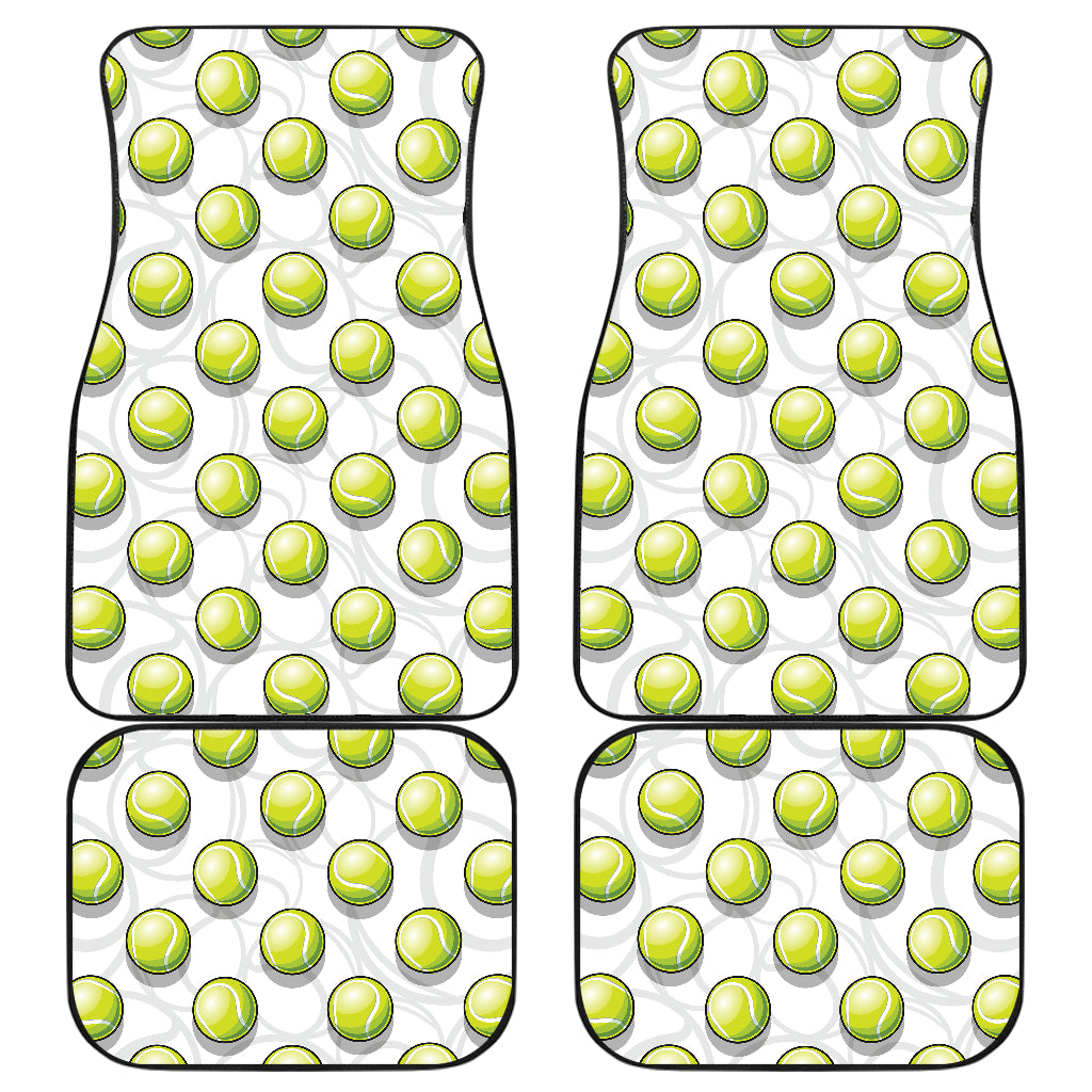 Tennis Pattern Print Design 05 Front and Back Car Mats