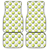 Tennis Pattern Print Design 05 Front and Back Car Mats