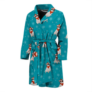 Fat Chihuahua Christmas Pattern Men Bathrobe