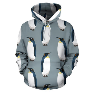 Penguin Pattern Theme Men Women Pullover Hoodie