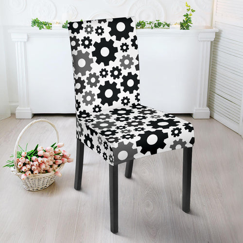 Gear Pattern Print Design 01 Dining Chair Slipcover