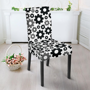Gear Pattern Print Design 01 Dining Chair Slipcover
