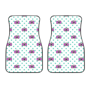 Camera Pattern Print Design 03 Front Car Mats