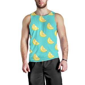 Lemon Theme Pattern Men Tank Top