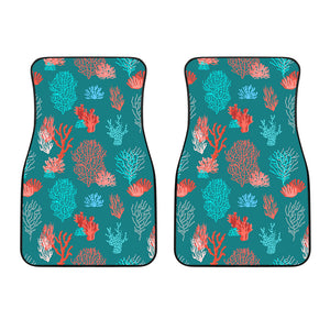 Coral Reef Pattern Print Design 04 Front Car Mats