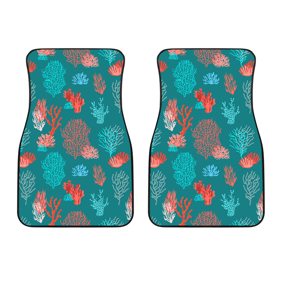 Coral Reef Pattern Print Design 04 Front Car Mats