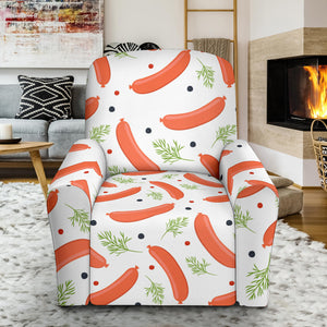 Sausage Pattern Print Design 03 Recliner Chair Slipcover