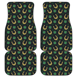 Horseshoes Pattern Print Design 04 Front and Back Car Mats