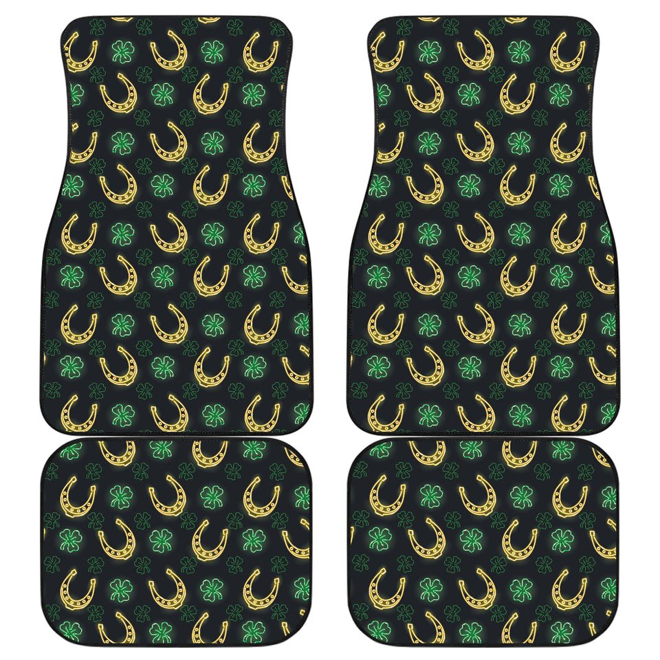 Horseshoes Pattern Print Design 04 Front and Back Car Mats