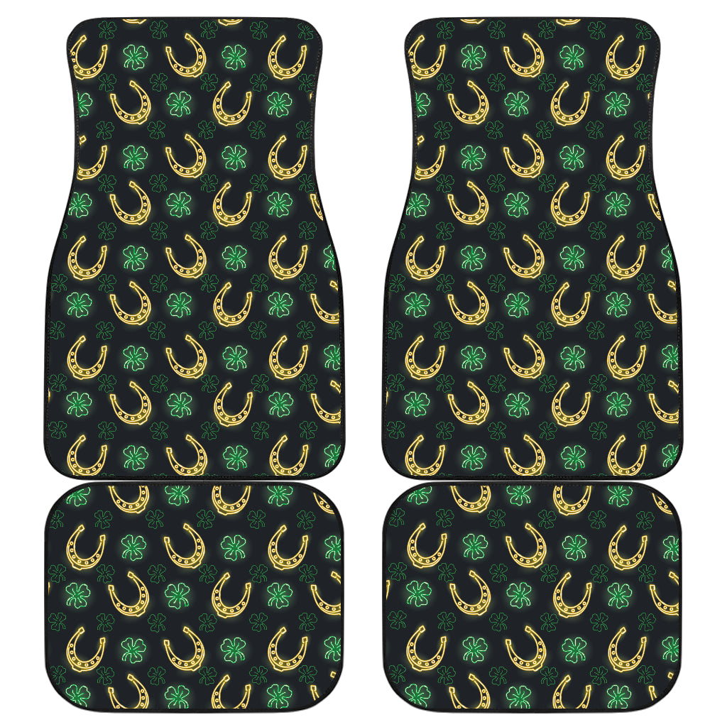 Horseshoes Pattern Print Design 04 Front and Back Car Mats