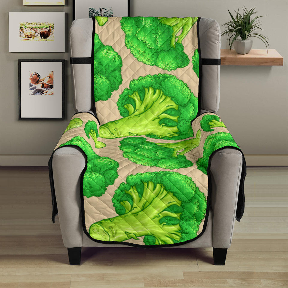 Broccoli Pattern Pink background Chair Cover Protector