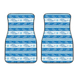 Dolphin Tribal Pattern background Front Car Mats