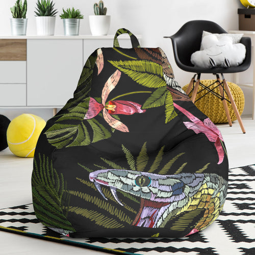 Snake Leaves Coconut Pattern Bean Bag Cover