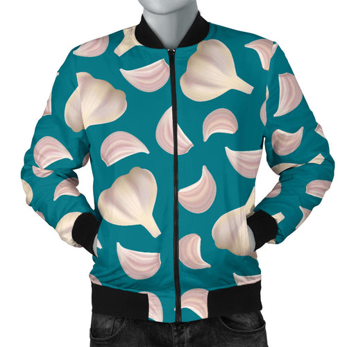 Garlic Pattern Background Men Bomber Jacket