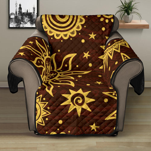 Hand Drawn Sun Pattern Recliner Cover Protector