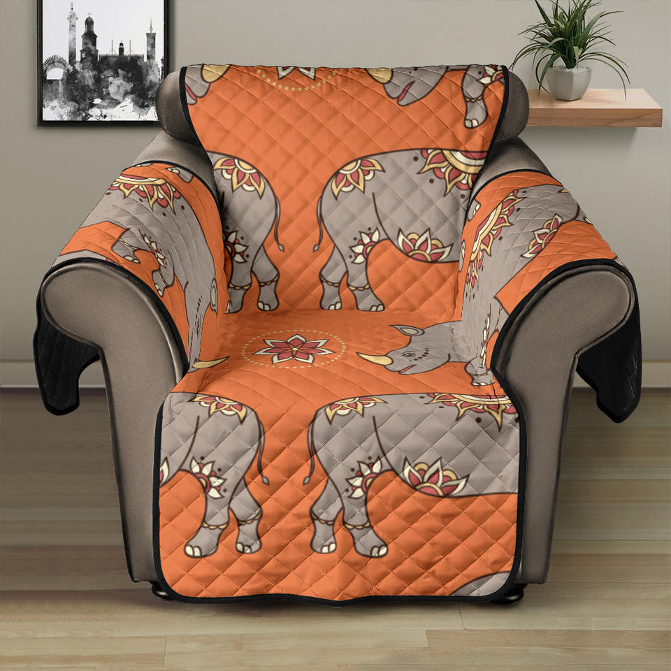 Rhino Pattern Theme Recliner Cover Protector