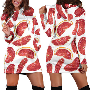 Grapefruit Pattern Women Hoodie Dress