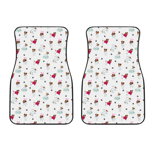 Jack Russel Pattern Print Design 03 Front Car Mats