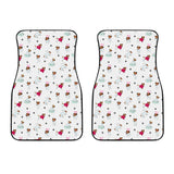 Jack Russel Pattern Print Design 03 Front Car Mats