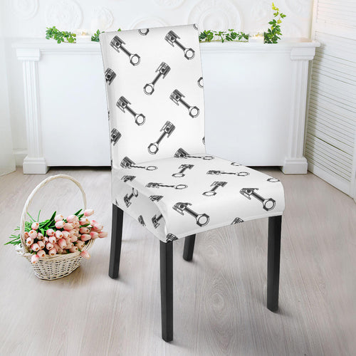 Engine Piston Pattern Print Design 02 Dining Chair Slipcover