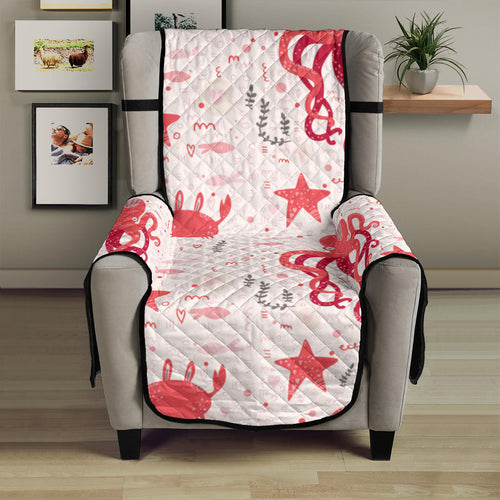 Octopus  Crab Starfish Pattern Chair Cover Protector