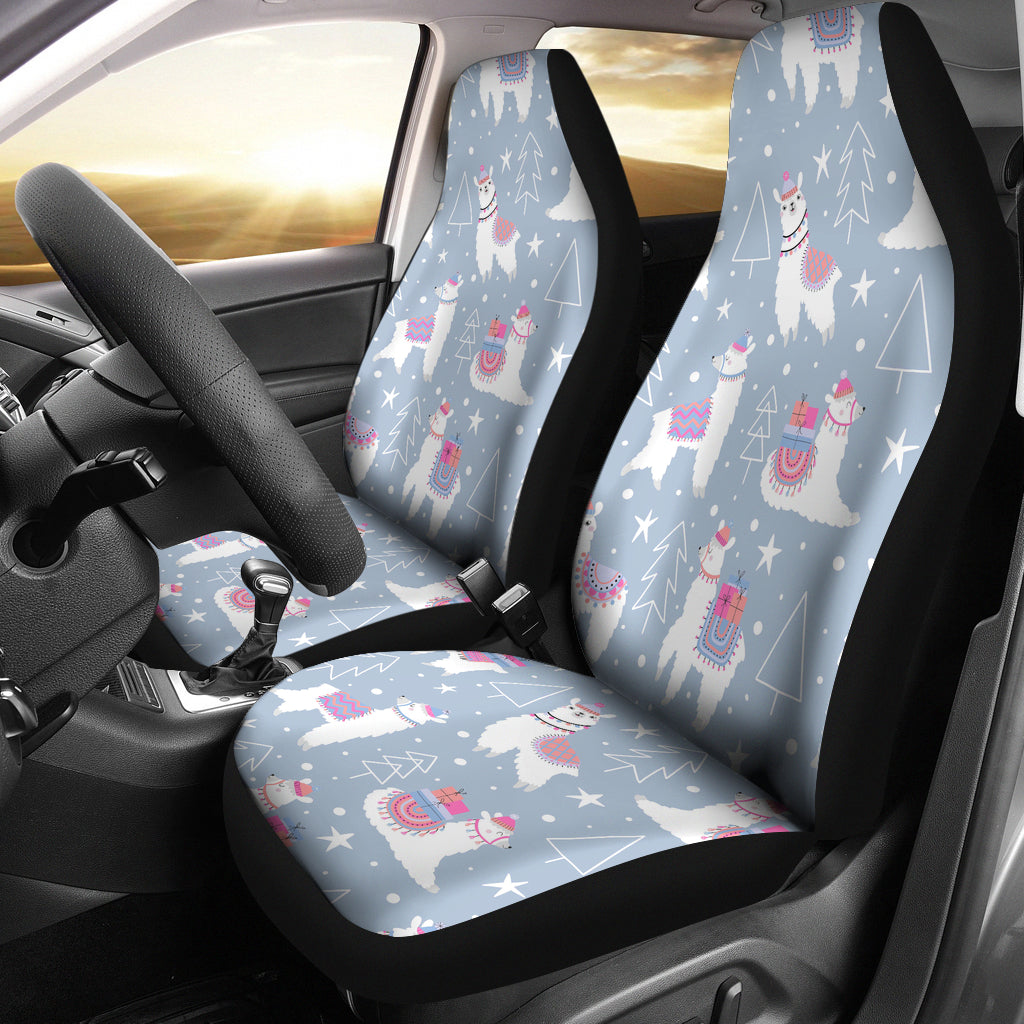 Llama Chirstmas Pattern Universal Fit Car Seat Covers