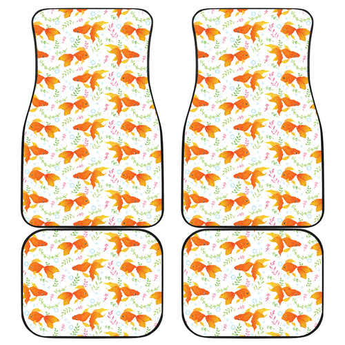 Goldfish Pattern Print Design 03 Front and Back Car Mats