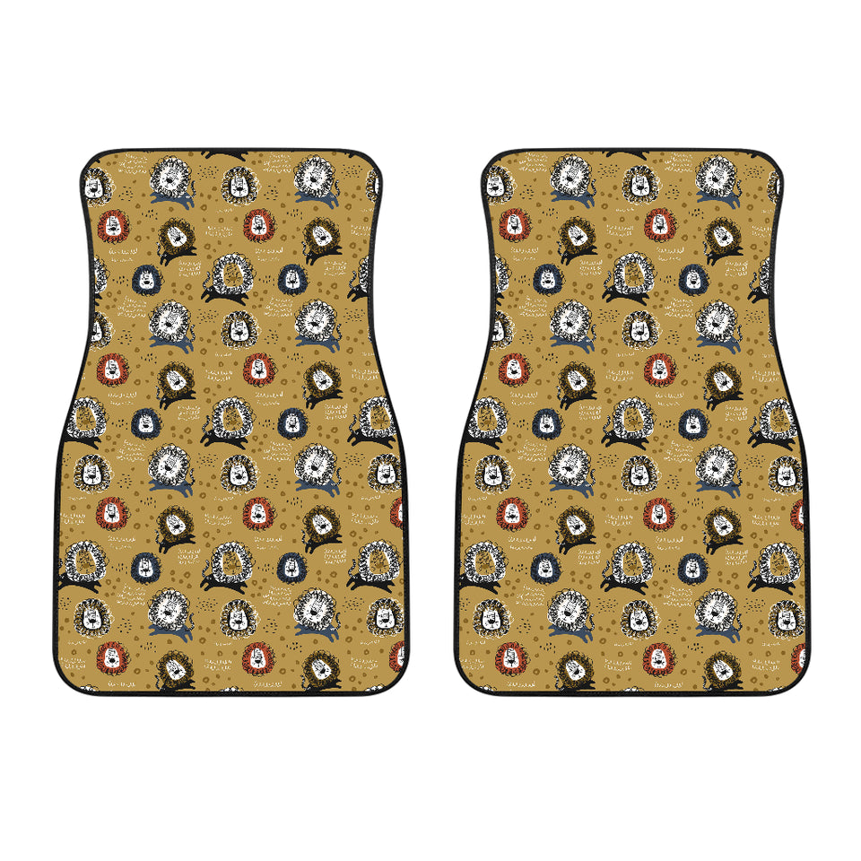 Lion Pattern Print Design 03 Front Car Mats