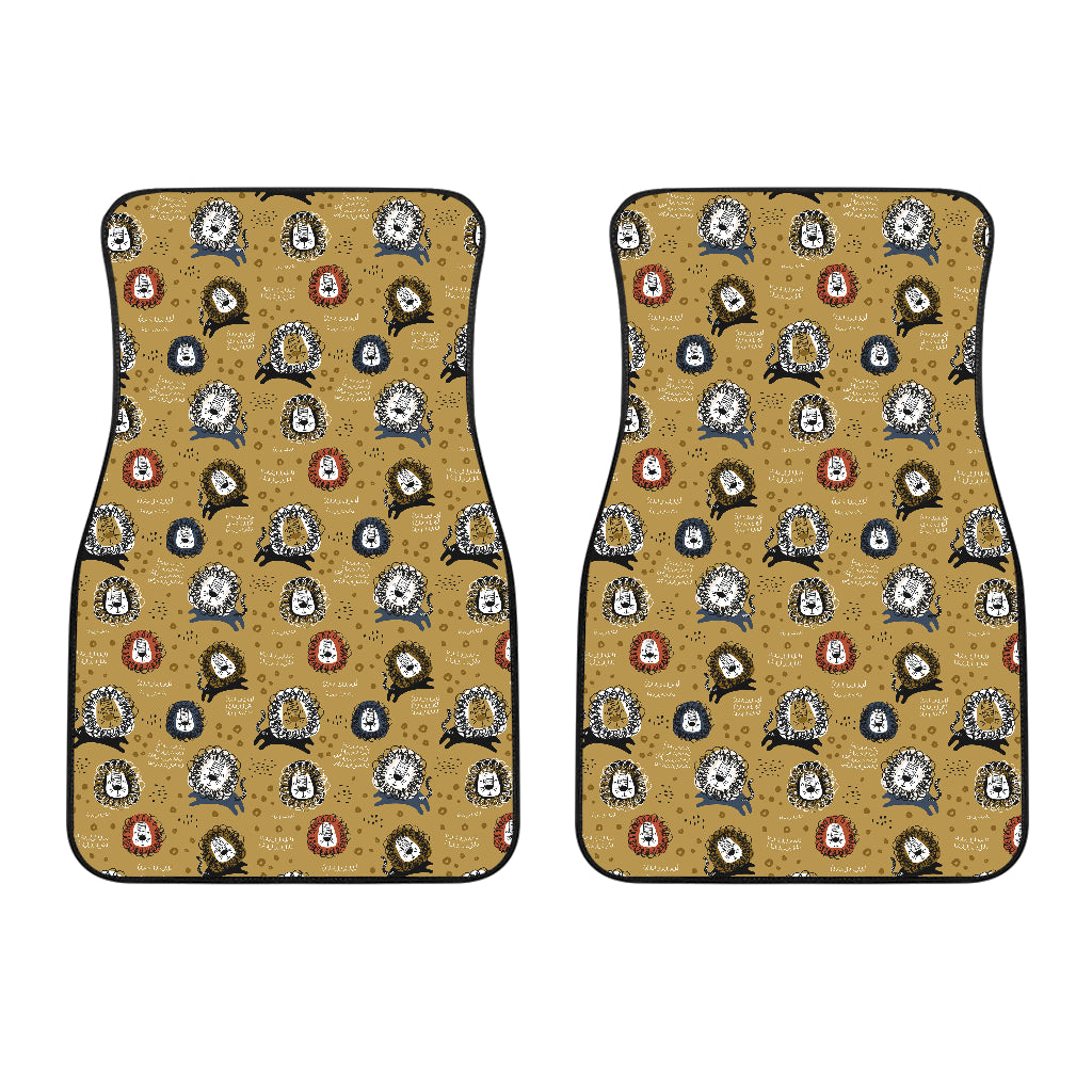 Lion Pattern Print Design 03 Front Car Mats