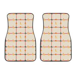 Golden Retriever Pattern Print Design 01 Front Car Mats