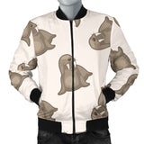 Sea Lion Pattern Men Bomber Jacket