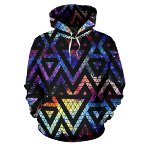 Space Colorful Tribal Galaxy Pattern Men Women Pullover Hoodie