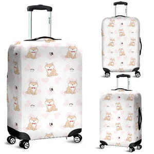 Cute Shiba Inu Heart Pattern Luggage Covers