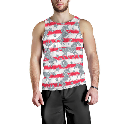 Unicorn Silver Pattern Men Tank Top