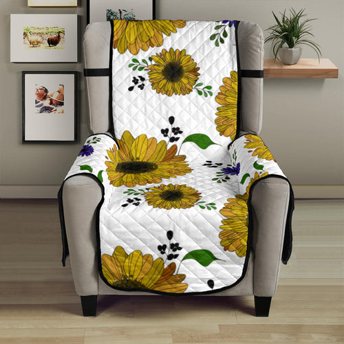 Sunflower Pattern Background Chair Cover Protector