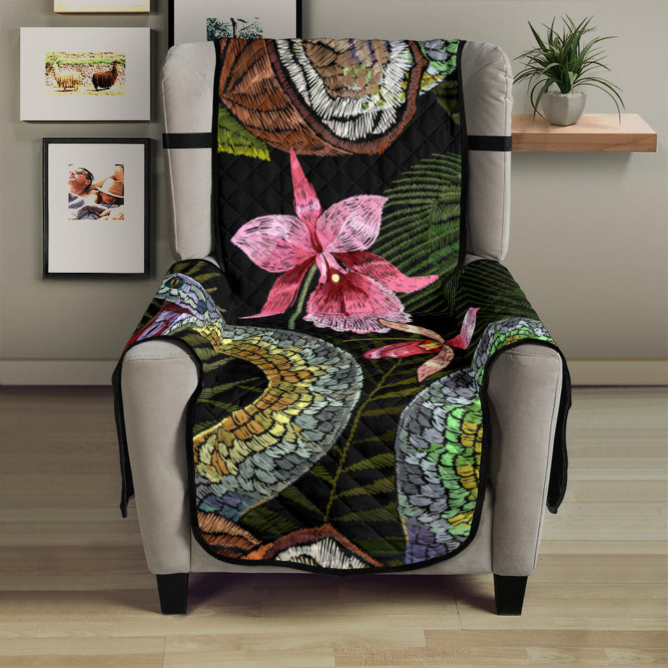 Snake Leaves Coconut Pattern Chair Cover Protector