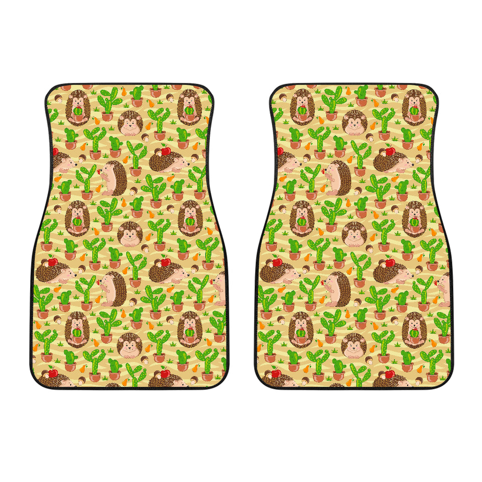 Hedgehog Pattern Print Design 02 Front Car Mats