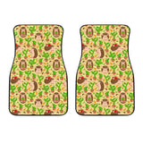 Hedgehog Pattern Print Design 02 Front Car Mats