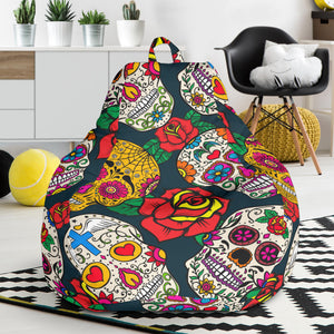 Suger Skull Pattern Background Bean Bag Cover