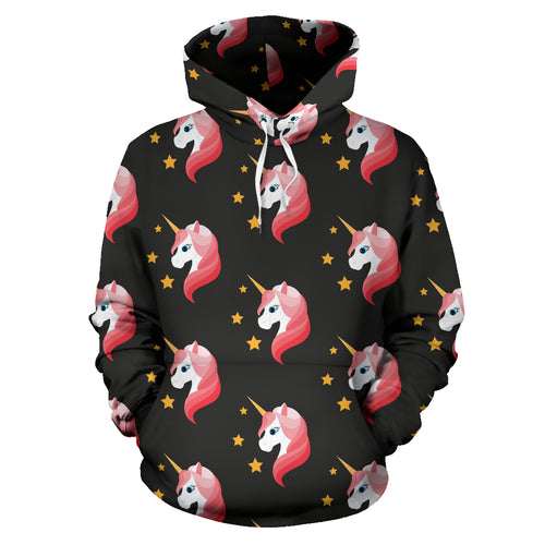 Unicorn Star Pattern Men Women Pullover Hoodie
