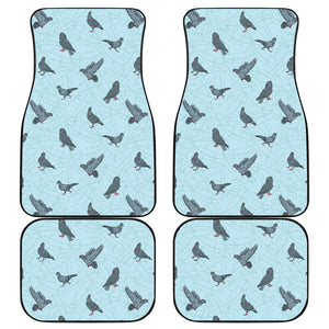 Pigeon Pattern Print Design 02 Front and Back Car Mats