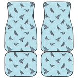 Pigeon Pattern Print Design 02 Front and Back Car Mats